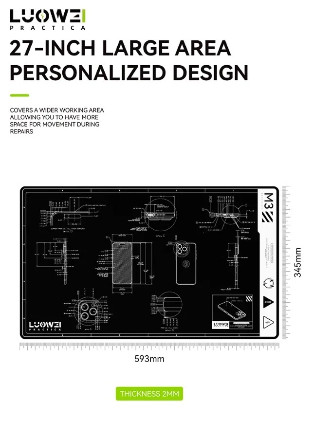 LUOWEI LW-M3 แผ่นรองซ่อมทนความร้อน