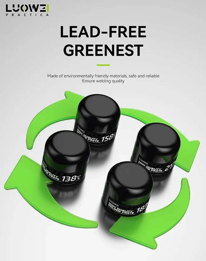 LUOWEI LW-SP1 ตะกั่วเหลว(ไร้สารตะกั่ว) ละลายที่อุณหภูมิ138/158/183องศา ขนาด50กรัม