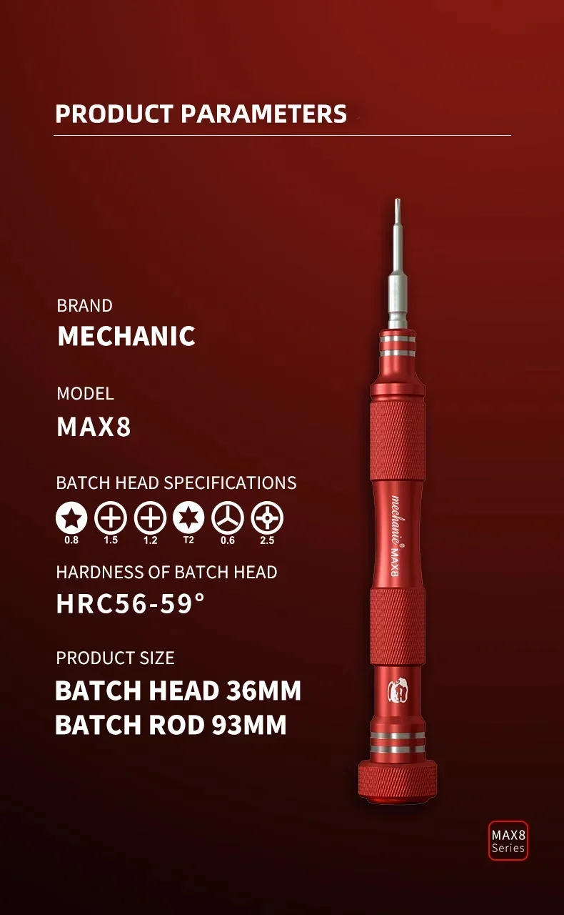 MECHANIC MAX8 ไขควงแม่เหล็ก 2D ความแม่นยำสูง (อันละ)