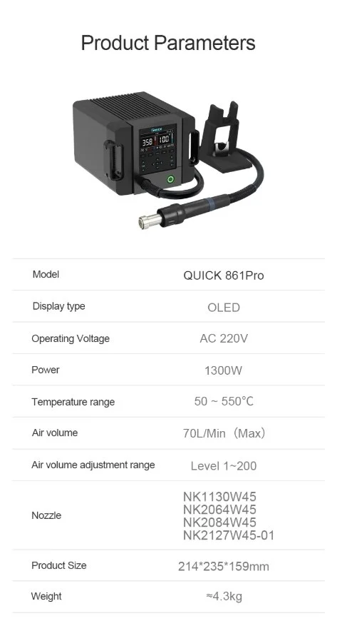 เครื่องเป่าลมร้อน QUICK-861PRO