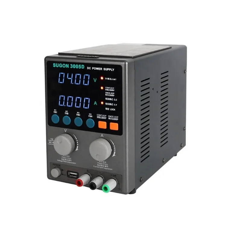 SUGON 3005D แหล่งจ่ายไฟ DC แบบดิจิตอลปรับได้ 30V 5A