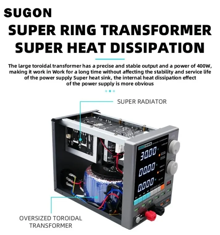 SUGON 3010PM แหล่งจ่ายไฟ DC 30V 10A