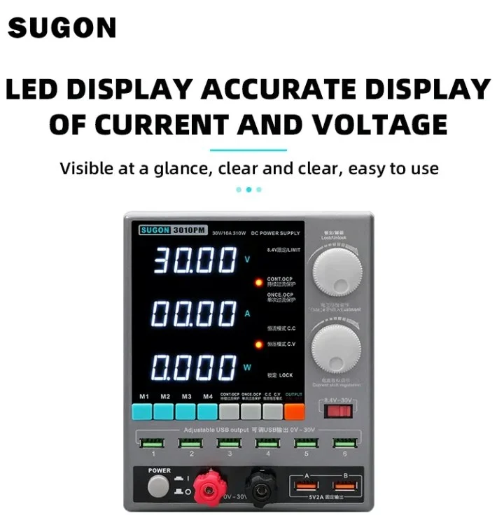 SUGON 3010PM แหล่งจ่ายไฟ DC 30V 10A
