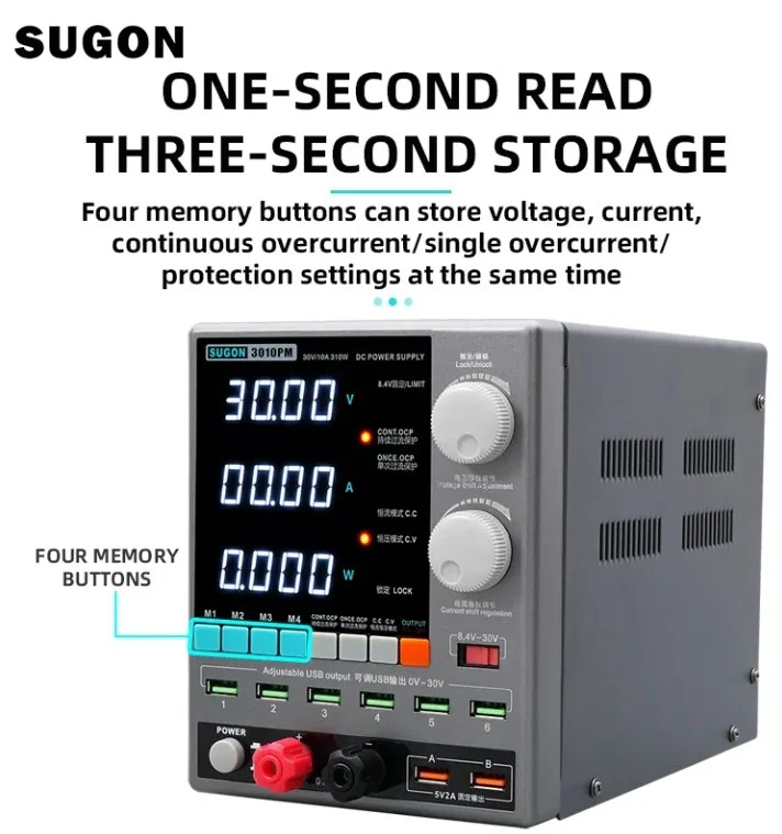 SUGON 3010PM แหล่งจ่ายไฟ DC 30V 10A