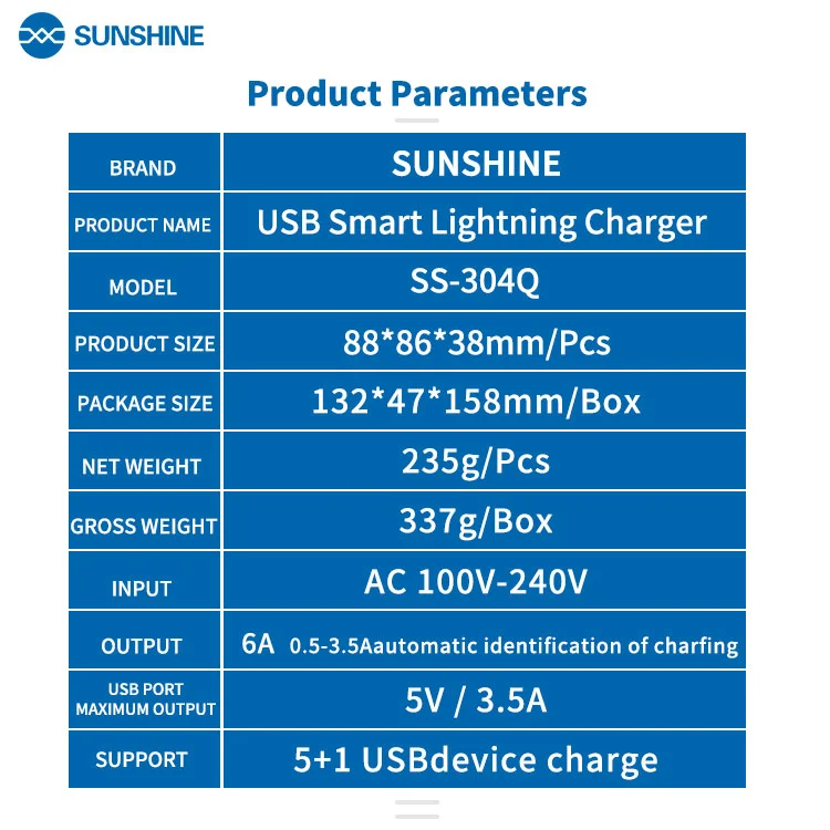 SUNHINE SS-304Q ที่ชาร์จ USB