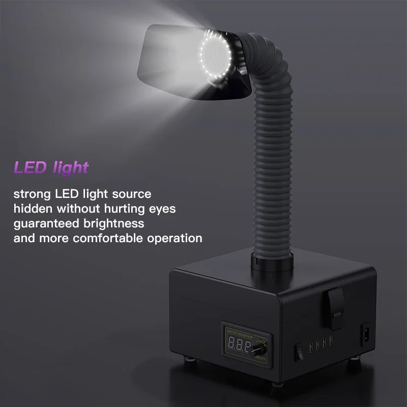 WYLIE WL-802S เครื่องดูดควันแบบใหม่ เครื่องดูดควันแบบตั้งโต๊ะสำหรับเชื่อมซ่อมโทรศัพท์ดูดซับควัน