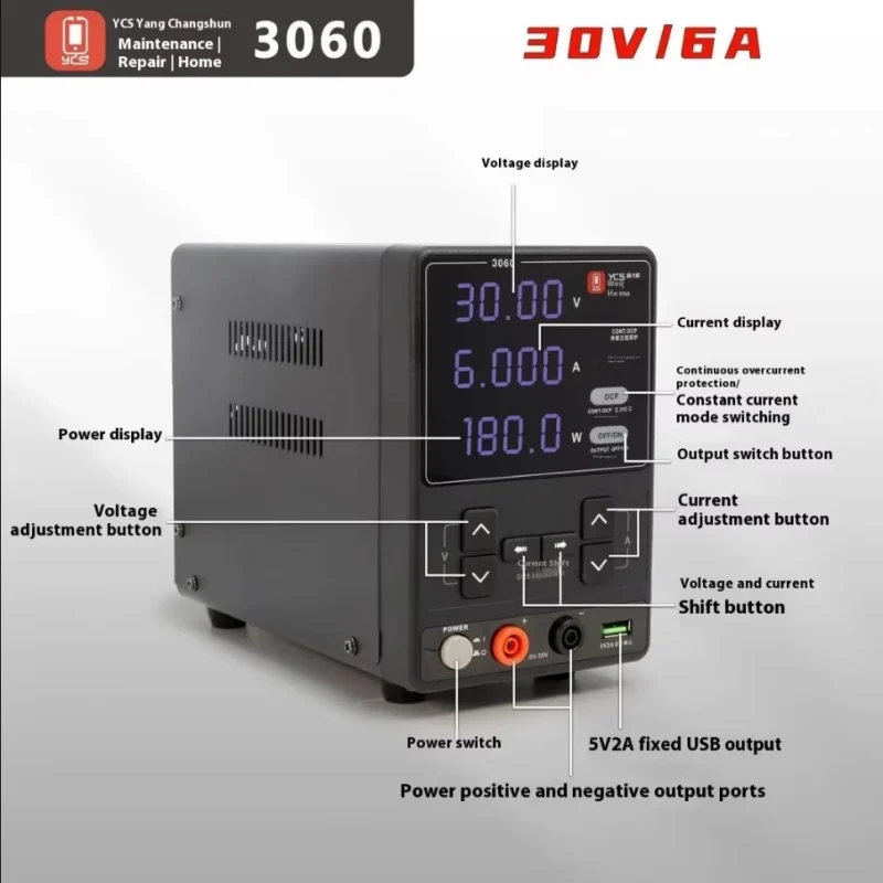 YCS 3060 เพาเวอร์ซัพพลาย 30V 6A 180W