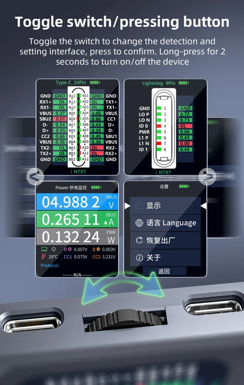 เครื่องทดสอบการวิเคราะห์ปลั๊กชาร์จ QIANLI IBRIDGE A3