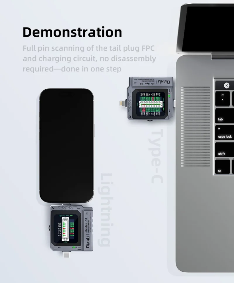 เครื่องทดสอบการวิเคราะห์ปลั๊กชาร์จ QIANLI IBRIDGE A3