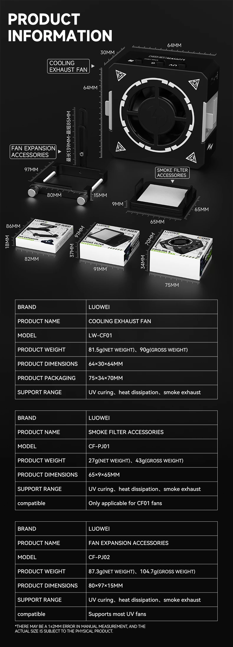 พัดลม+ไฟUV+ไฟส่องฝุ่น LUOWEI LW-CF01