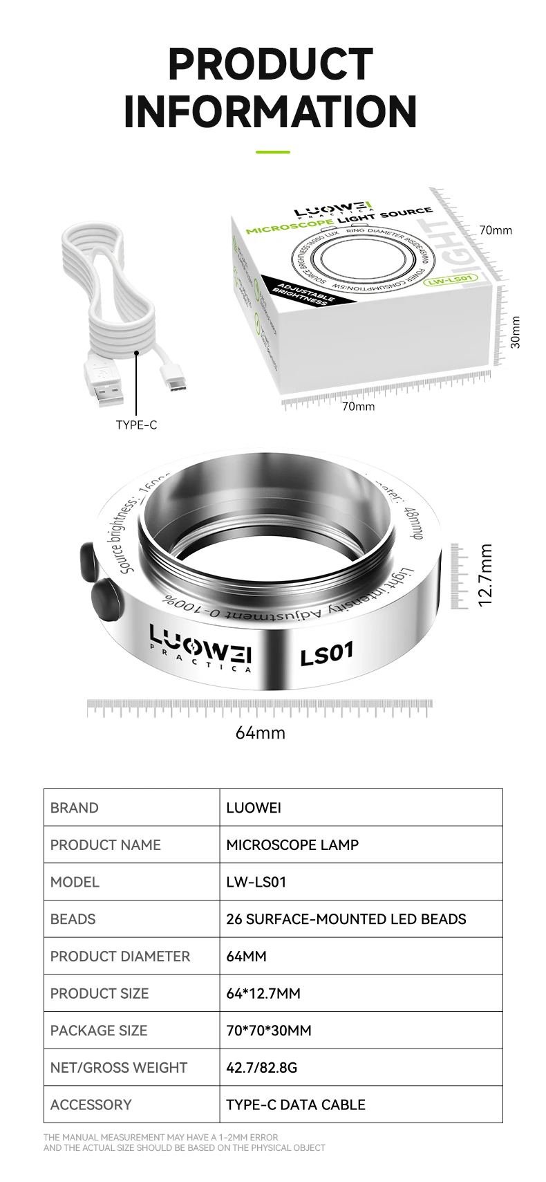 ไฟกล้องขนาด  LUOWEI LW-LS01