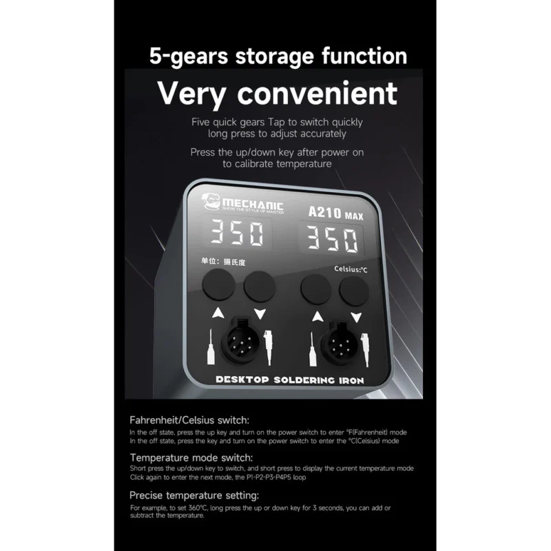 หัวแร้งคู่ MECHANIC A210 MAX