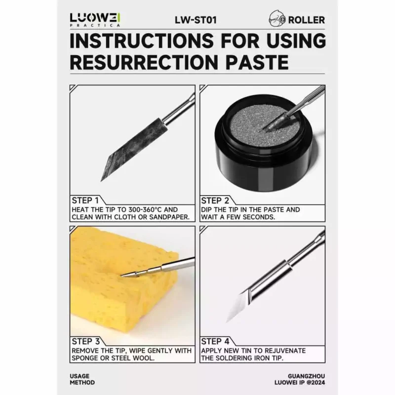 ครีมทำความสะอาดปลายหัวแรง Luowei LW-ST01